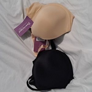 Dominique 42C bras nwt in black and nude